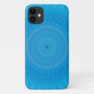 Funda Para iPhone 11 Mándala del sol azul claro