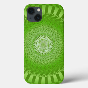 Funda Para iPhone 13 Mándala del sol verde