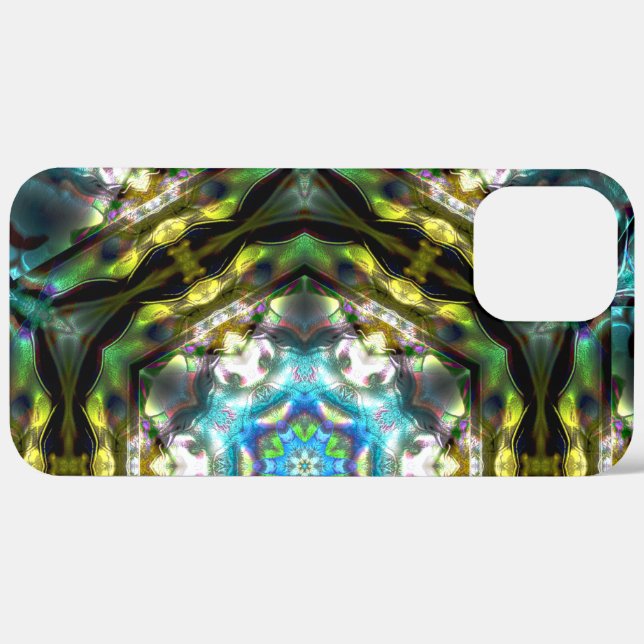 Funda De Case-Mate Para iPhone Mandala dentro de hexágono metalizado de hammers v (Reverso / Derecho)