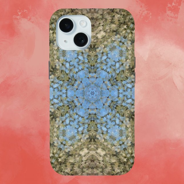 Funda De Case-Mate Para iPhone Mandala digital amarillo y azul (Subido por el creador)