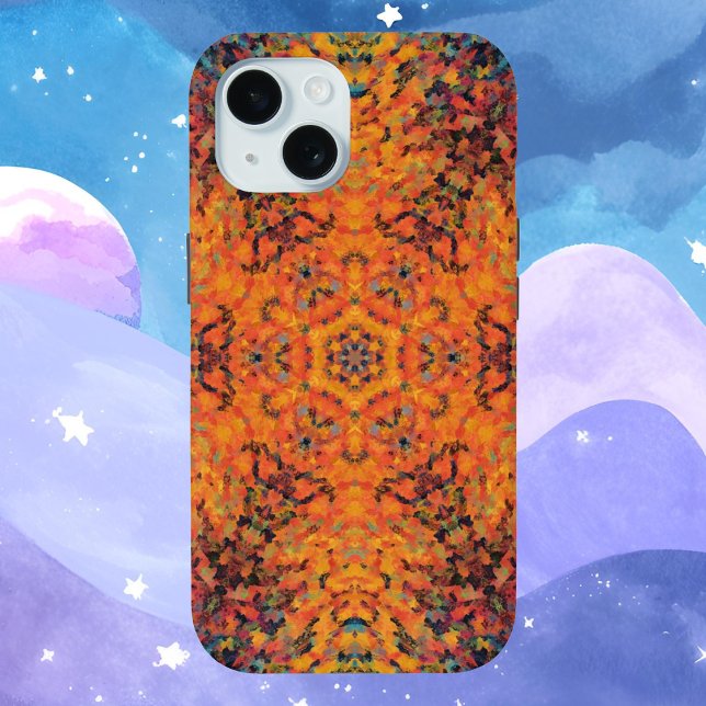 Funda De Case-Mate Para iPhone Mandala digital Naranja azul y amarillo (Subido por el creador)