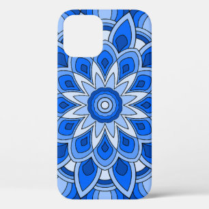 Funda Para iPhone 12 Mandala en azul