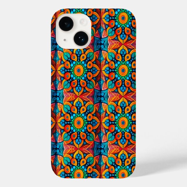 Funda De Case-Mate Para iPhone Mandala étnica audaz (Reverso )