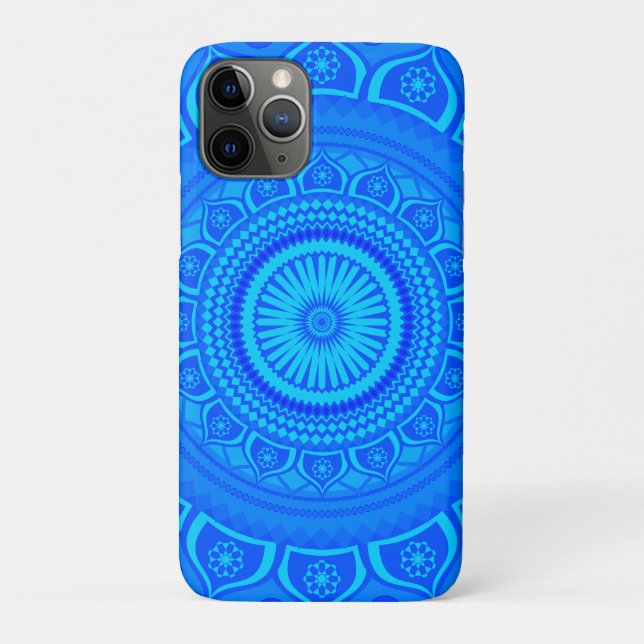 Funda De Case-Mate Para iPhone mandala india Azul (Reverso)
