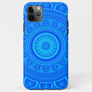 Funda Para iPhone 11 Pro Max Mandalá indio azul