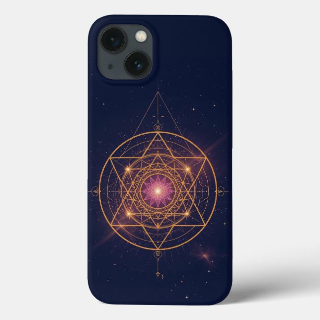 Funda De Case-Mate Para iPhone Mandala Luminoso de Armonía Dorada (Reverso)
