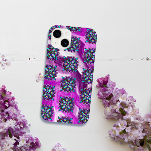 Funda Para iPhone 14 De Case-Mate Mandala morada y negra mística colorida