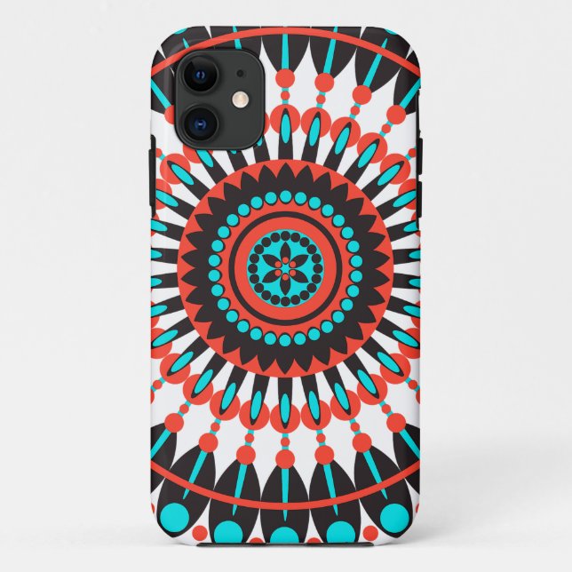 Funda De Case-Mate Para iPhone Mandala nativa norteamericana (Reverso)