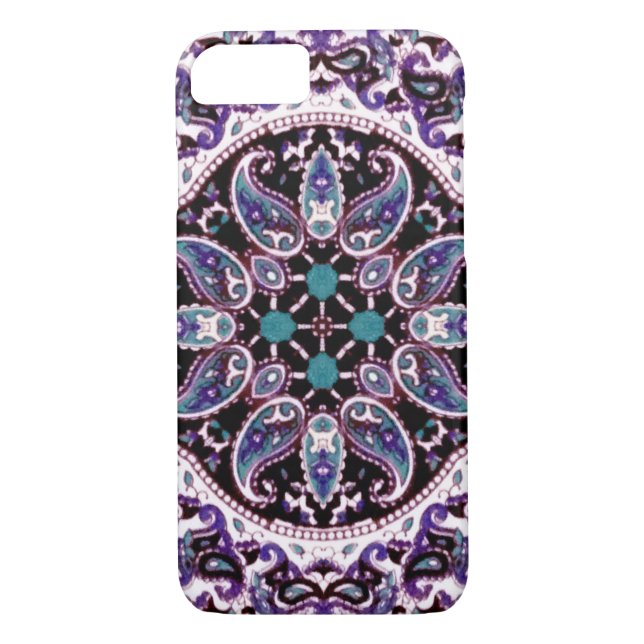 Funda De Case-Mate Para iPhone Mandala púrpura (Reverso)