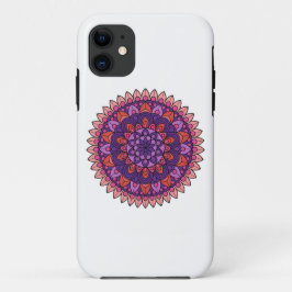 Funda Para iPhone 11 Mandala púrpura y rosa