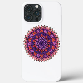 Funda Para iPhone 13 Pro Max Mandala púrpura y rosa