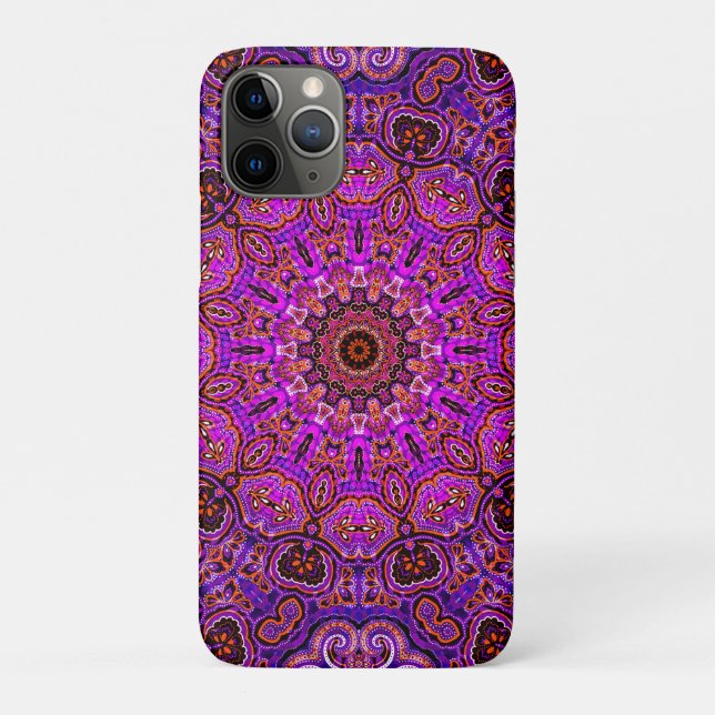 Funda De Case-Mate Para iPhone Mándala Rosa Caliente (Reverso)