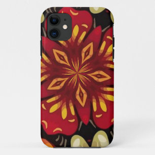 Funda Para iPhone 11 Mandala tropical de las flores y de las mariposas