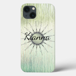 Funda Para iPhone 13 Mandala vintage sobre vidrio escarchado de Minty  