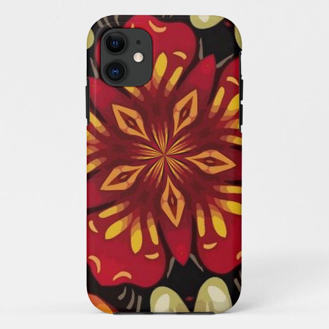 Funda De Case-Mate Para iPhone Mandalas de Flores Tropicales y Mariposas (Reverso)
