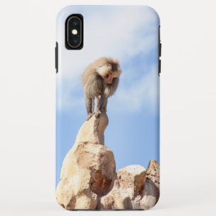 Funda Para iPhone XS Max Mandrill mono en la cima de una montaña