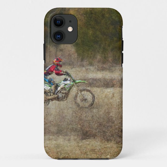 Funda De Case-Mate Para iPhone Manejo de Moto de Cross (Reverso)