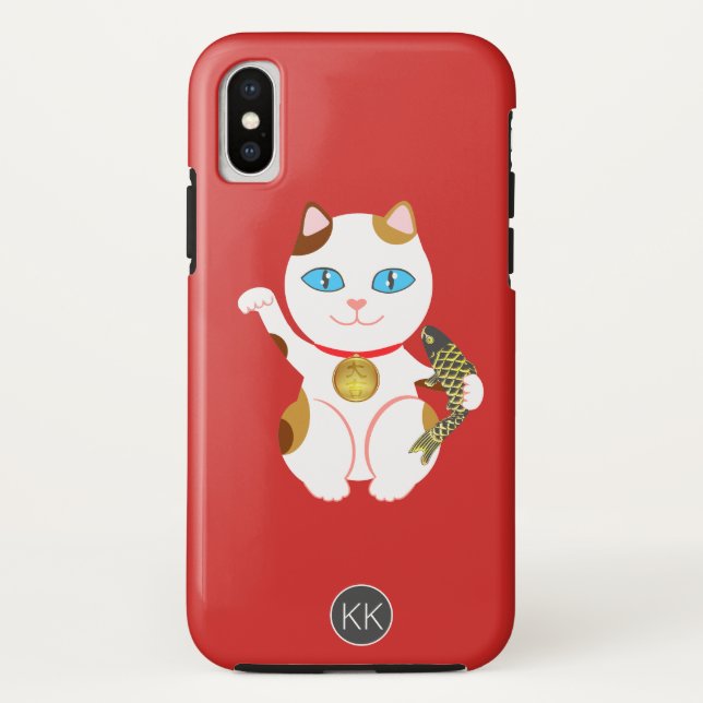 Funda De Case-Mate Para iPhone Maneki-neko Lucky Cat (Reverso)