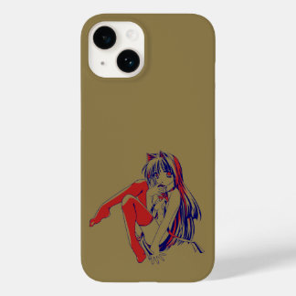 Funda Para iPhone 14 De Case-Mate Manga americana Neko Catgirl Kawaii Anime
