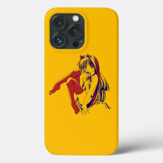 Funda Para iPhone 13 Pro Manga Americano Neko Gatita Kawaii Anime