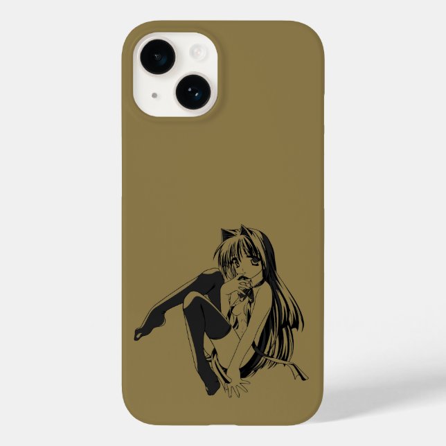 Funda De Case-Mate Para iPhone Manga, Neko Catgirl Furry Kawaii Loli (Reverso )