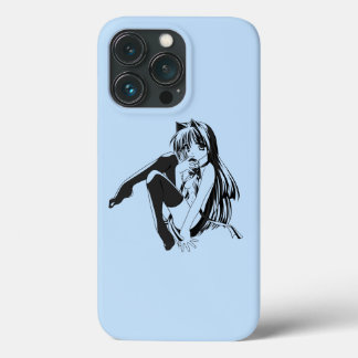 Funda Para iPhone 13 Pro Manga, Neko Gatita Felina Kawaii Loli