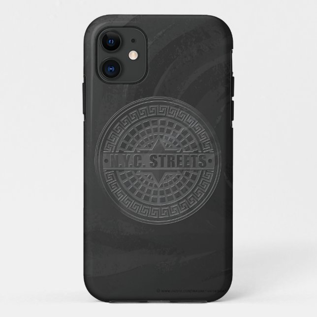 Funda De Case-Mate Para iPhone Manhole Cubre Mármol Negro (Reverso)