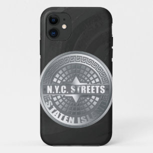 Funda Para iPhone 11 Manhole Staten Island Gray