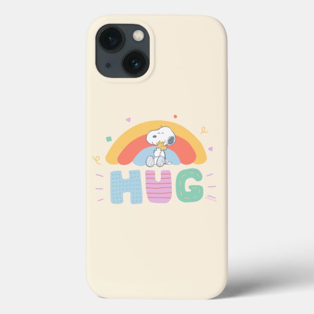 Funda De Case-Mate Para iPhone Maní | Snoopy & Woodstock Hug (Reverso)