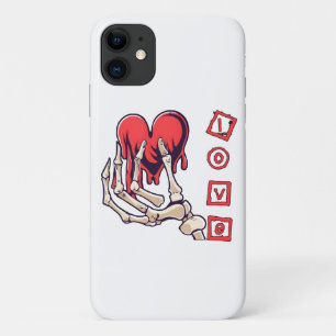 Funda Para iPhone 11 Mano de esqueleto simbólico del amor que ofrece co