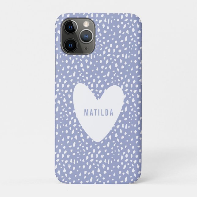 Funda De Case-Mate Para iPhone Mano pintada y corazón personalizado (Reverso)
