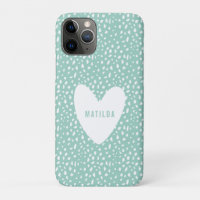 Mano pintada y corazón personalizado