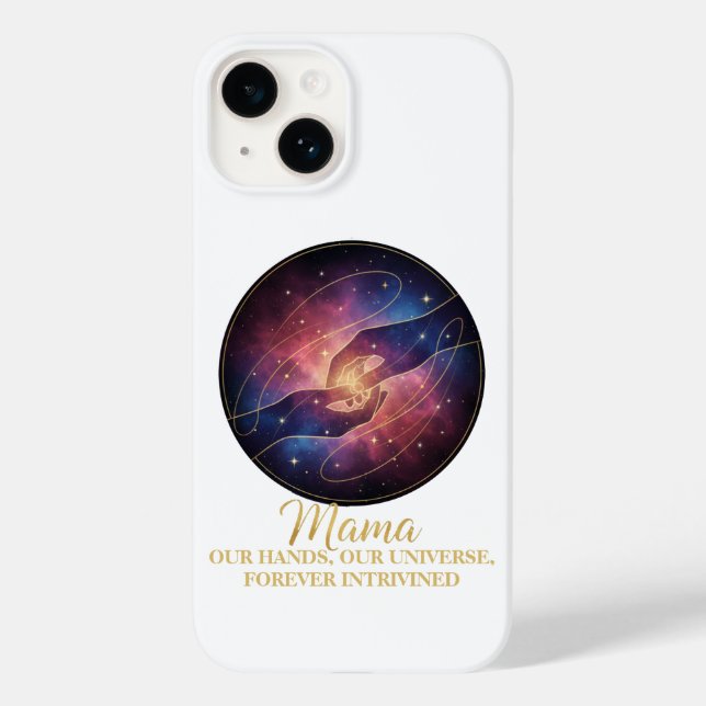 Funda De Case-Mate Para iPhone Manos de Mamá Celestial Galaxia Universo (Reverso )