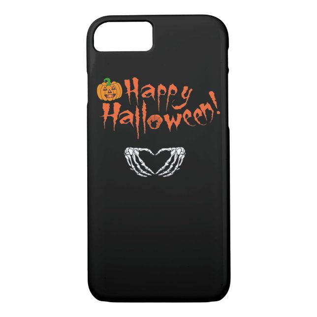 Funda De Case-Mate Para iPhone Manos Skeleton espumosas. Feliz Halloween. (Reverso)