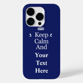 Funda Para iPhone 14 Pro De Case-Mate Mantén la calma y añade tu texto Personaliza