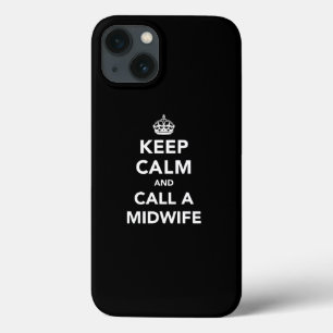 Funda Para iPhone 13 Mantén la Calma y Llama a una Partera