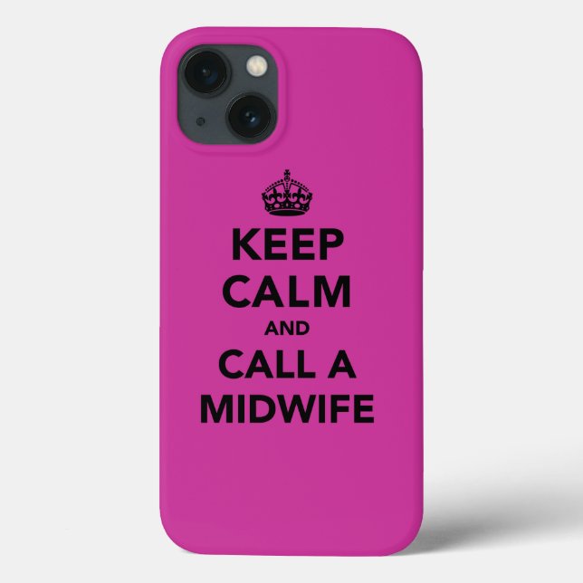 Funda De Case-Mate Para iPhone Mantén la Calma y Llama a una Partera (Reverso)