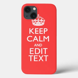 Funda Para iPhone 13 MANTENER CALMA personalizada y su texto sobre cora