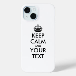FUNDA PARA iPhone 15 MANTENER CALMA Y EL TEXTO