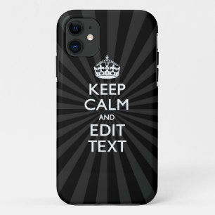 Funda Para iPhone 11 MANTENER CALMA y su texto sobre Sunburst