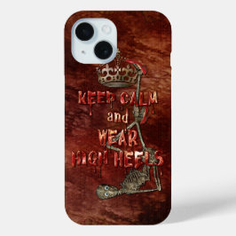 Funda Para iPhone 15 Mantener la calma con los talones altos