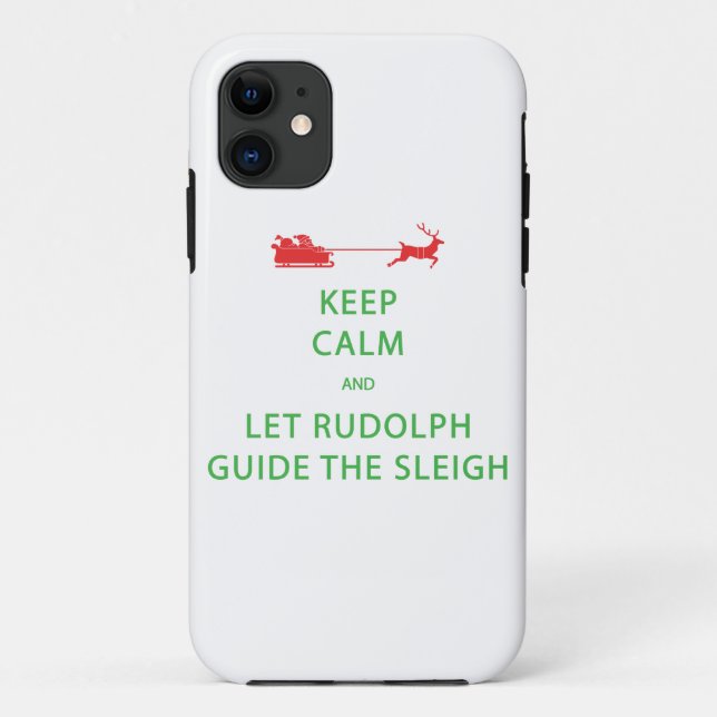 Funda De Case-Mate Para iPhone Mantener la calma Let Rudolph Guide Sleigh (Reverso)