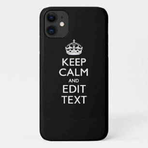 Funda Para iPhone 11 Mantener la CALMA personalizada Tener tu texto en