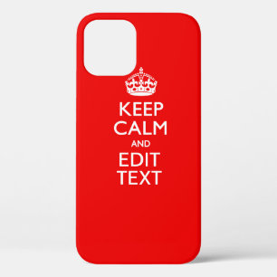 Funda Para iPhone 12 Mantener La Calma Personalizada Y Editar El Texto