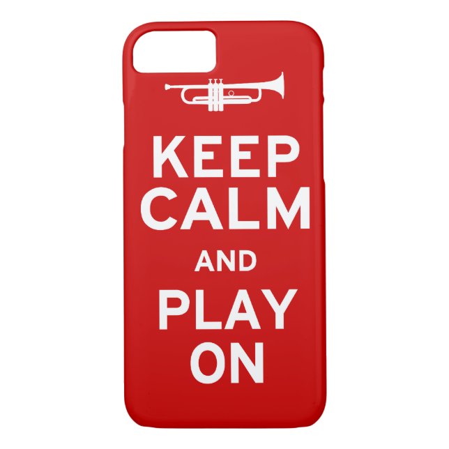 Funda De Case-Mate Para iPhone Mantener la calma Trumpet (Reverso)