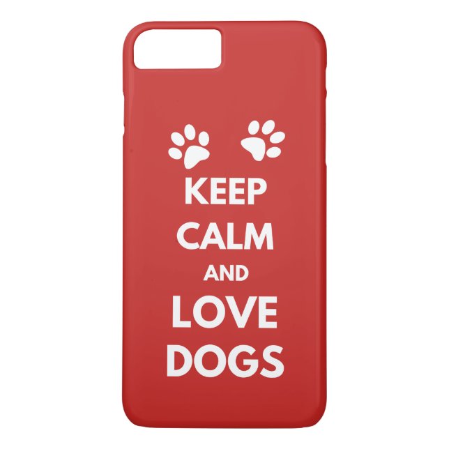 Funda De Case-Mate Para iPhone Mantener la calma y amar a los perros (Reverso)