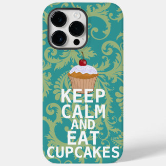 Funda Para iPhone 14 Pro Max De Case-Mate MANTENER LA CALMA Y COMER Pasteles verde azulados