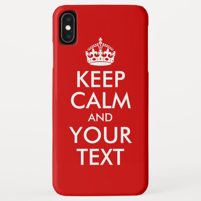 Funda De Case-Mate Para iPhone Mantener la calma y el texto (Reverso)