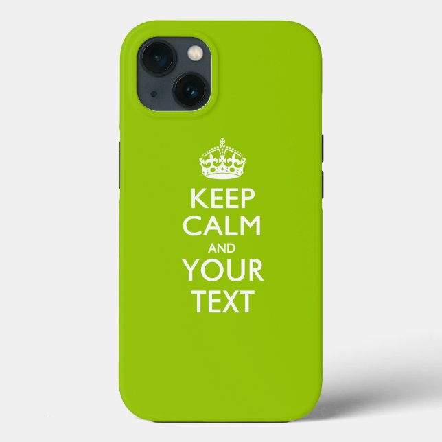 Funda De Case-Mate Para iPhone Mantener la CALMA y el texto personalizados (Reverso )