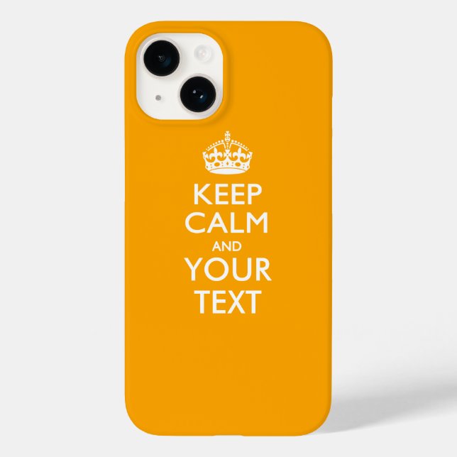 Funda De Case-Mate Para iPhone Mantener la CALMA y el texto personalizados (Reverso )